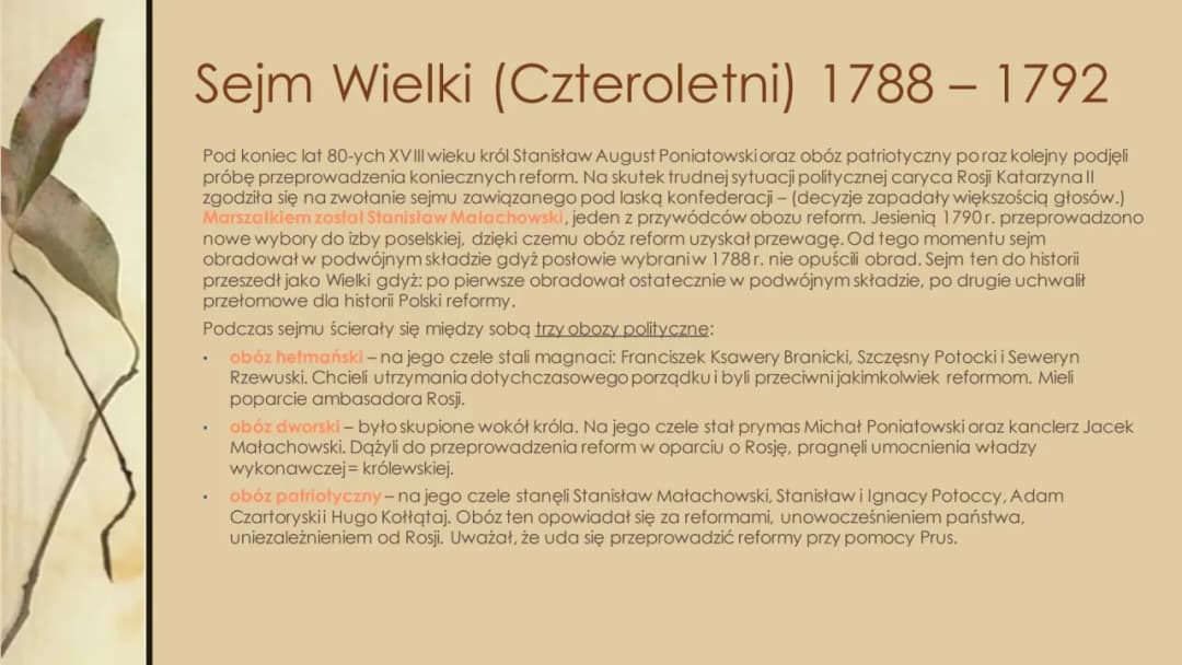 Kiedy obradował w Polsce sejm czteroletni i jakie miał znaczenie
